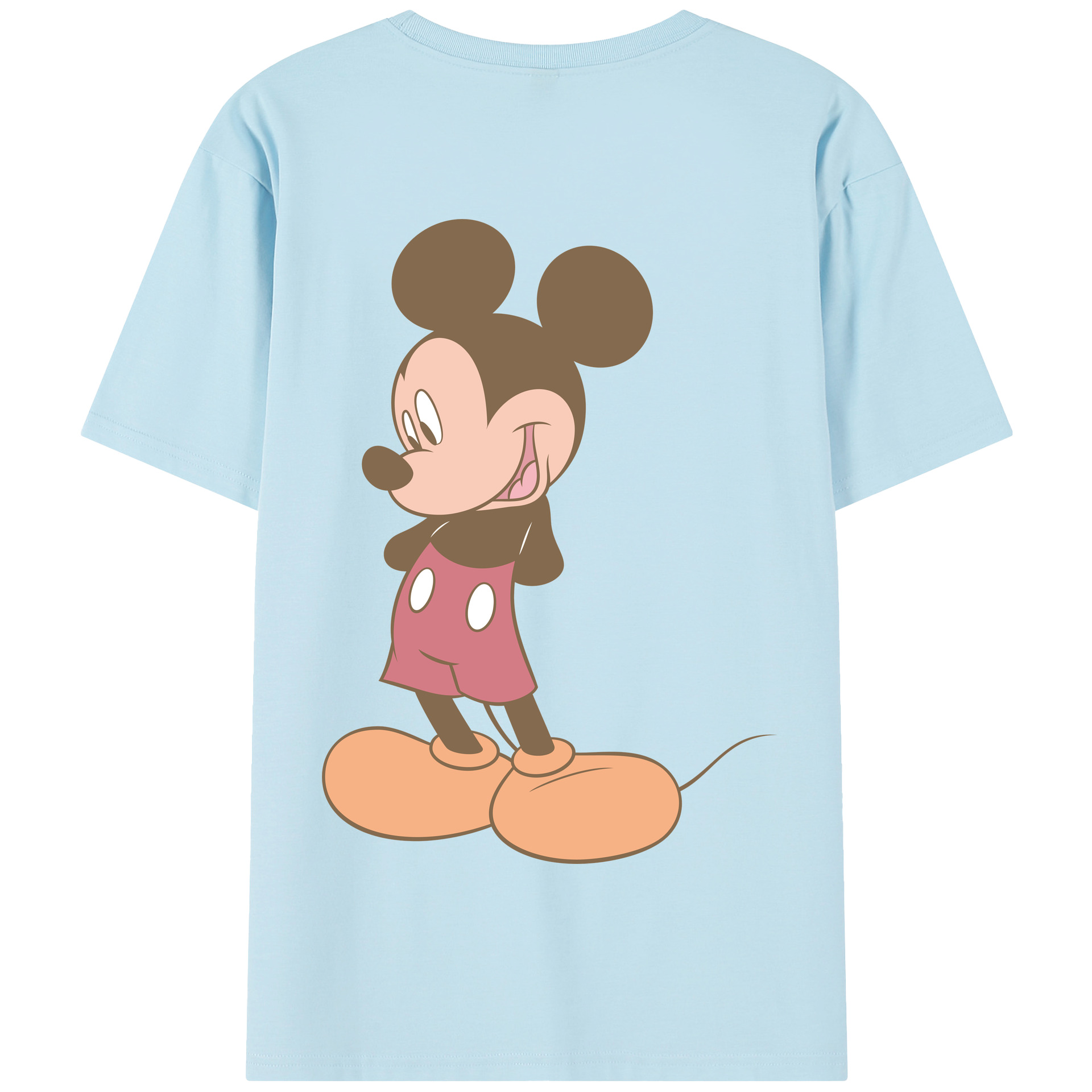 （画像用） ミッキーマウス Mickey Mouse 綿100％半袖Tシャツ（背面プリント）